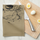 Libra Constellation Map Hevelius 1690 Decor Theedoek (Quarter Fold)