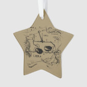 Libra Constellation Map Hevelius circa 1690 Ornament (voorkant)