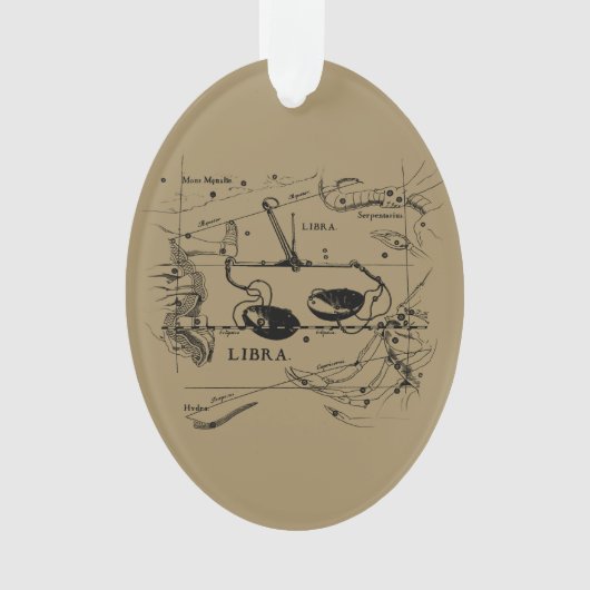 Libra Constellation Map Hevelius circa 1690 Ornament (voorkant)