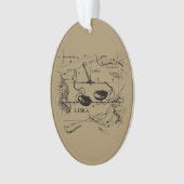 Libra Constellation Map Hevelius circa 1690 Ornament (voorkant)