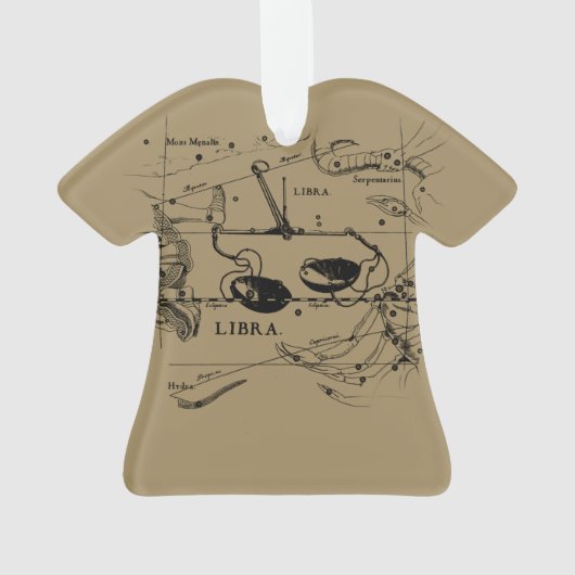 Libra Constellation Map Hevelius circa 1690 Ornament (achterkant)