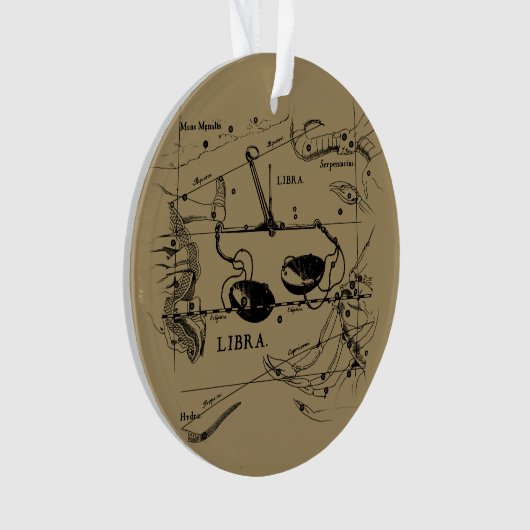 Libra Constellation Map Hevelius circa 1690 Ornament (voorkant)