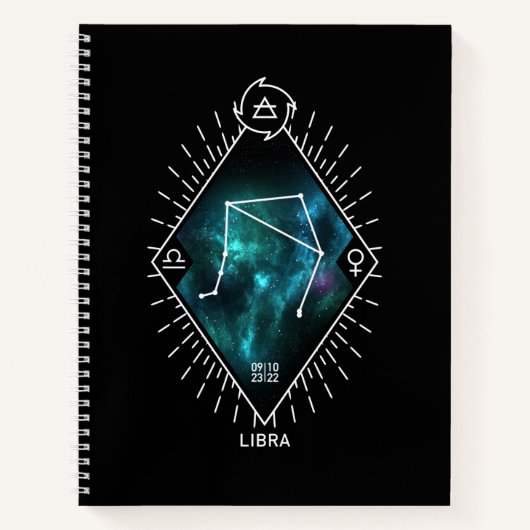 Libra Constellation & Zodiac Symbol Notitieboek (Voorkant)