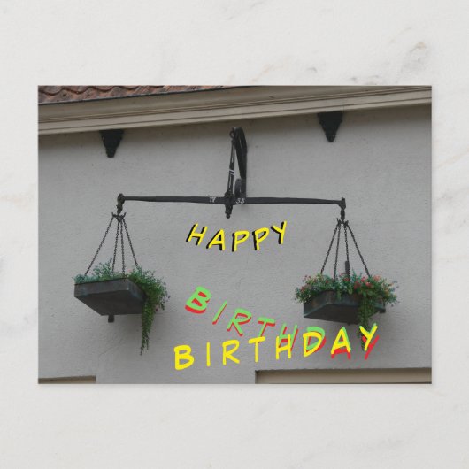 Libra Cust. Carte postale d'anniversaire (Devant)