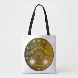 Libra Dierenriem Embleem Minimaal Hemels Symbool Draagtas