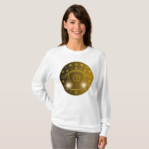 Libra Dierenriem Embleem Minimaal Hemels Symbool T-shirt