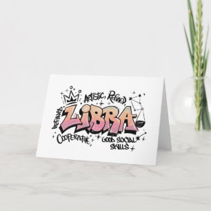 Libra Dierenriem Graffiti Kaart