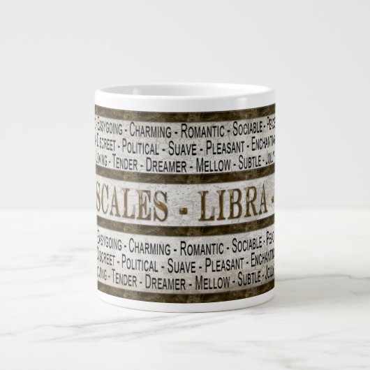 LIBRA - ÉCHELLES - CAFÉ/SOUPE/JUMBO MUG - TEXTE (Devant)