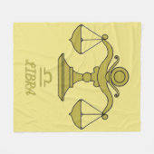Libra Fleece Blanket Deken (Voorkant (Horizontaal))