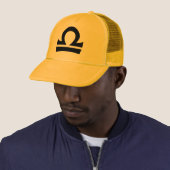Libra geel gouden hoed trucker pet (In situ)