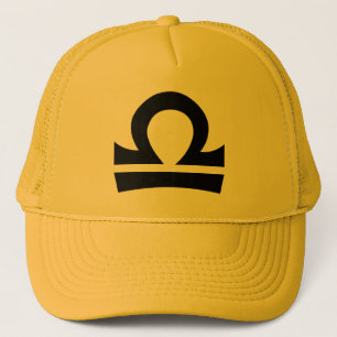Libra geel gouden hoed trucker pet