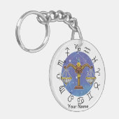 Libra -Gemin Zodiac Acryl Sleutelhanger (Voorkant Links)