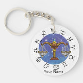 Libra -Gemin Zodiac Acryl Sleutelhanger (Voorkant)