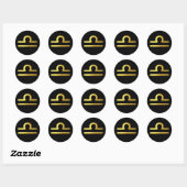 Libra Gold Ronde Sticker (Vel)