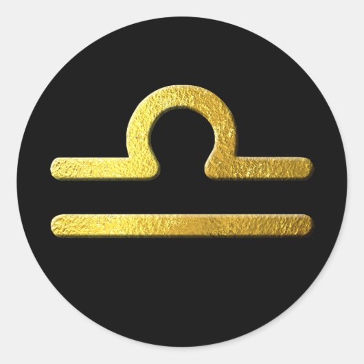 Libra Gold Ronde Sticker (Voorkant)