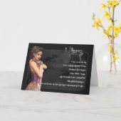 Libra Gothic Zodiac Verjaardag Kaart (Gele Bloem)