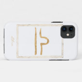 Libra hammered gold stylized astrology zodiaster Case-Mate iPhone case (Achterkant (horizontaal))