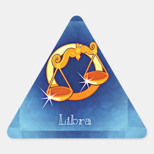 libra horoscoop driehoek sticker (Voorkant)
