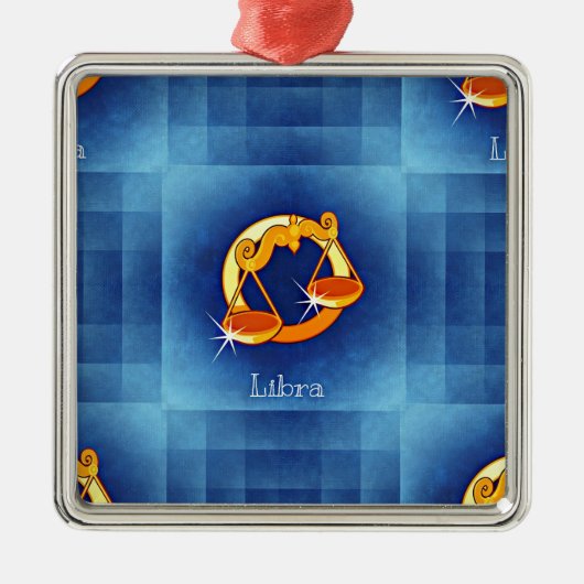 libra horoscoop metalen ornament (Voorkant)