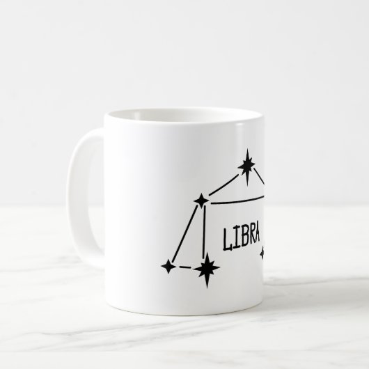 LIBRA HOROSCOPE MUG DONS POUR TOUS, CADEAU POUR AD (Devant gauche)