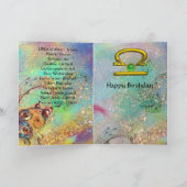 LIBRA, JUSTITIE TAROT ASTROLOGY ZODIAC BIRTHDAY KAART (Binnen)