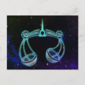 libra les écailles carte postale zodiac (Devant)