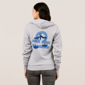 Libra les écailles zodiac bleu dames zip sweat - s (Dos entier)