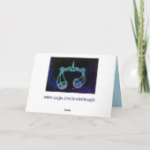 libra les échelles carte de voeux zodiac (Dos)