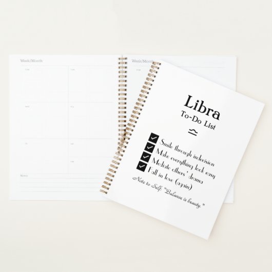 Libra - Liste des tâches (Devant avec enveloppe)