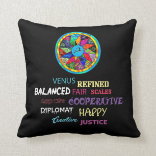 Libra Mandala Personality Zodiac Astrology Kussen