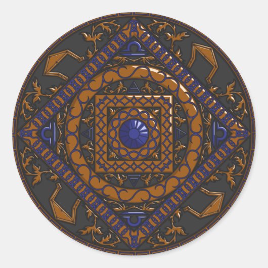 Libra Mandala Sticker (Voorkant)