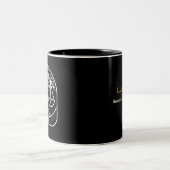 Libra noire et blanche Zodiac Café Mug (Centre)