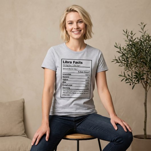 Libra Nutrition Fact T-shirt Zodiac