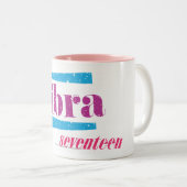 Libra Paars Tweekleurige Koffiemok (Voorkant rechts)