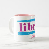 Libra Paars Tweekleurige Koffiemok (Voorkant links)