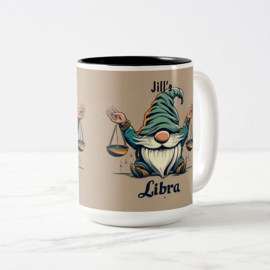 Libra Personnalisée Café Mug, Café Mug (Devant droit)