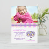 Libra Photo Invitation de fête d'anniversaire (Debout devant)