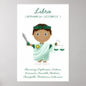 Libra - Poster Horoscope pour garçon (Devant)