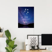 Libra | Poster personnalisé Zodiac Constellation (Bureau à domicile)