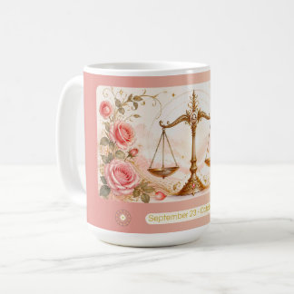 Libra Rose Art Nouveau Mok