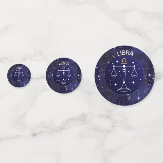 Libra Scales Zodiac Design Table Confetti (Derrière)