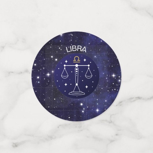 Libra Scales Zodiac Design Table Confetti (Petit recto)