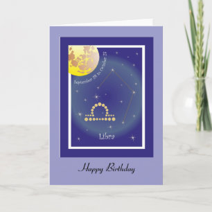 Libra September 24 to October 23 Karte Kaart