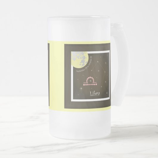 Libra September 24 to October 23 Tasse Matglas Bierpul (Voorkant rechts)