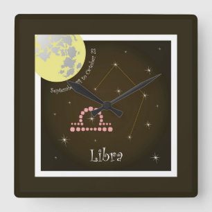 Libra September 24 to October 23 Uhr Vierkante Klok