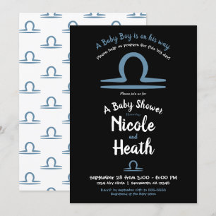 LIBRA September Oktober Astrology Baby shower Kaart