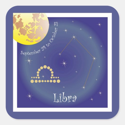 Libra Septembre 24 to October 23 Autocollants (Devant)