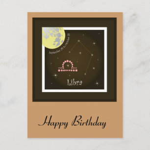 Libra septembre 24 to October 23 Carte postale