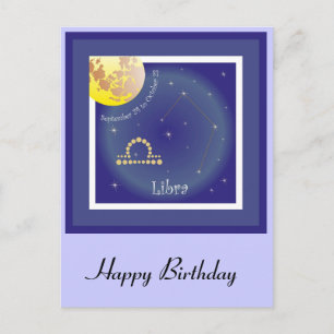 Libra septembre 24 to October 23 Carte postale