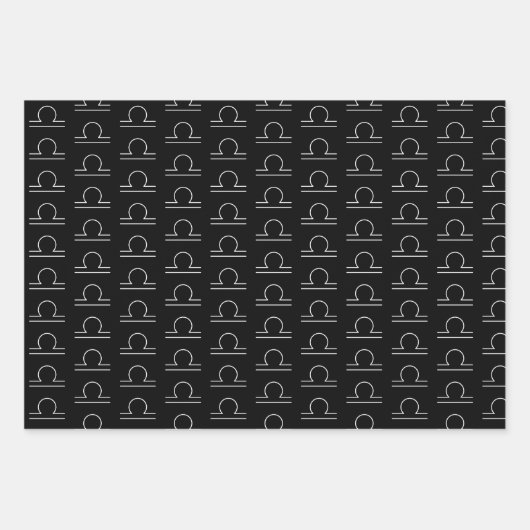 Libra Set de 3 feuilles de papier d'enrobage (Devant 2)